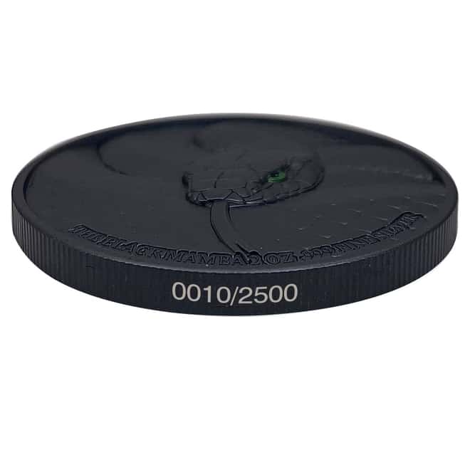 2023 Chad 2 oz Silver Black Mamba Coin Serial #10 High Relief (w/Box)