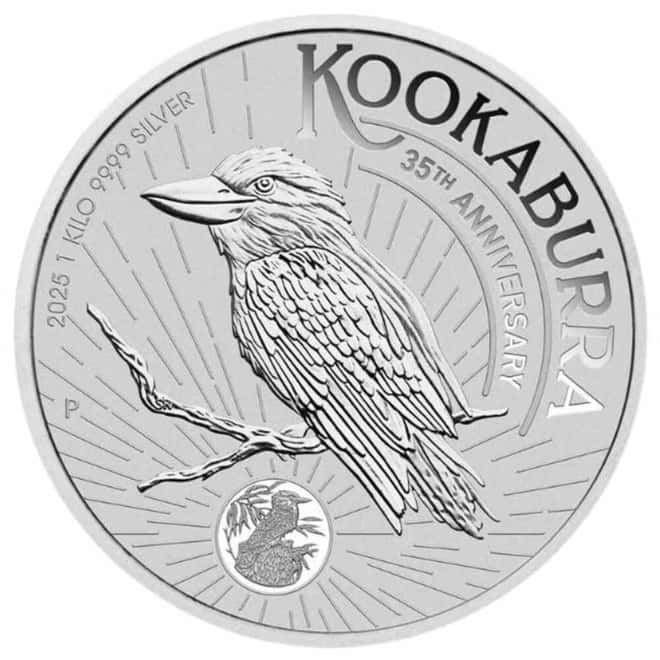 2025 1 Kilo Silver Australian Kookaburra Perth Mint BU