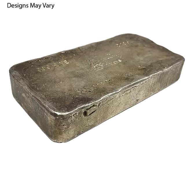 100 oz Simmons Silver Vintage Bar .999+ Fine