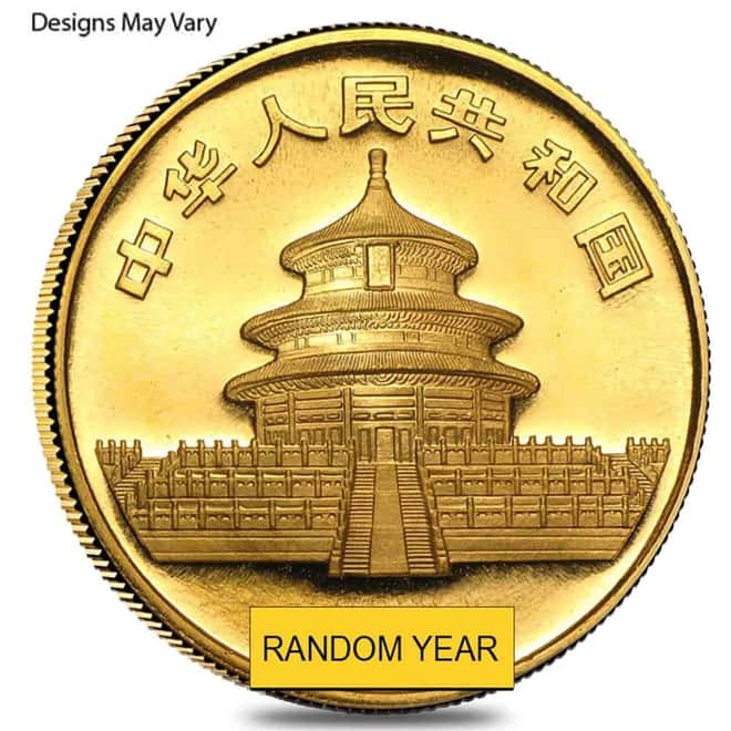 1 oz Chinese Gold Panda Unc/Proof (Random Year, Sealed)