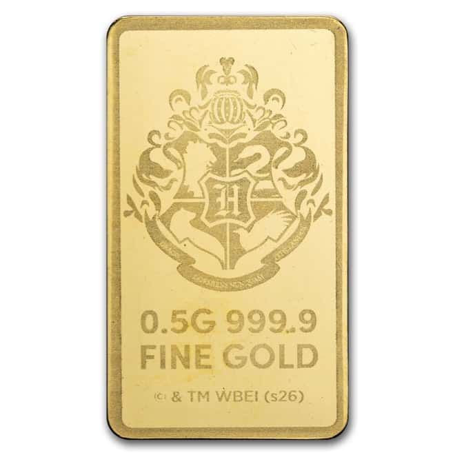 1/2 Gram Harry Potter 25th Anniversary Gold Bar .9999 Fine (in TEP)