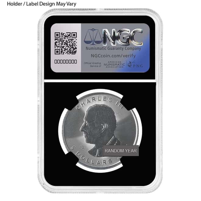 1 oz Canadian Silver Maple Leaf Coin NGC/PCGS MS/PF 70 (Random Year)