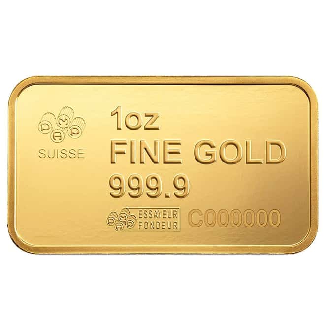 1 oz PAMP Suisse Liberty Bell Gold Bar .9999 Fine (in Assay)