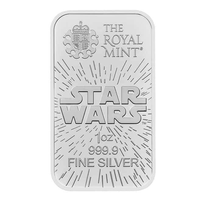 1 oz Royal Mint Star Wars Light Side Silver Bar .9999 Fine (in Assay)