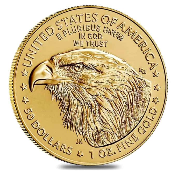 2025 1 oz Gold American Eagle $50 Coin BU (in Assay)