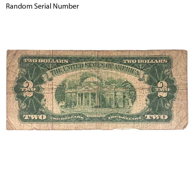 1928 $2 Bill Legal Tender Currency Note Red Seal Cull