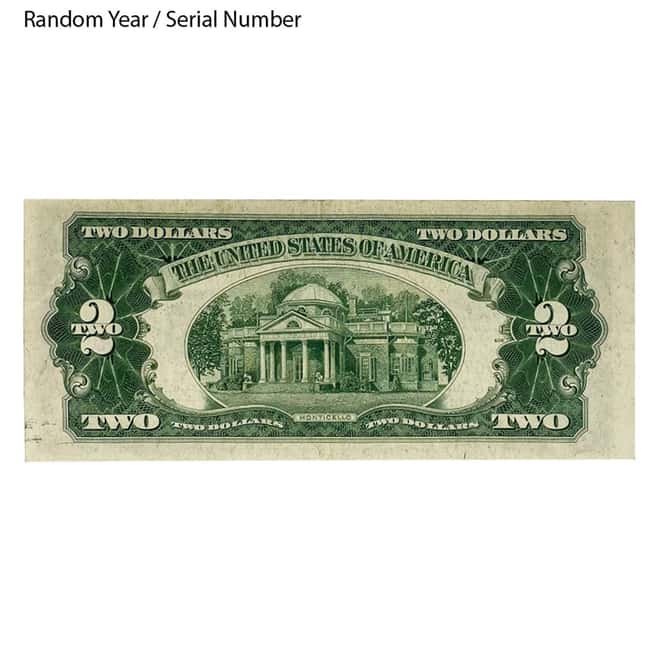 $2 Bill Legal Tender Currency Note Red Seal Cull (Random Year)