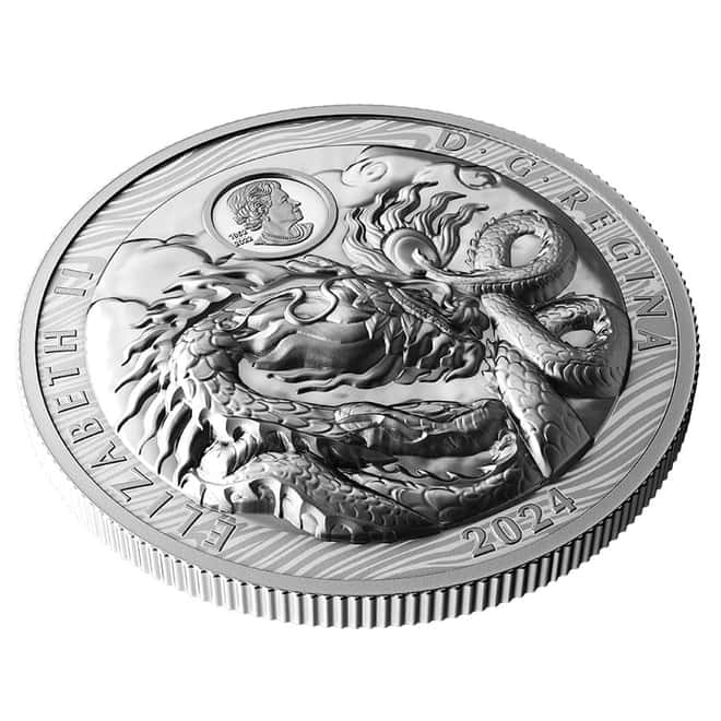 2024 Canada 3 oz Year Of The Dragon High Relief Silver Coin