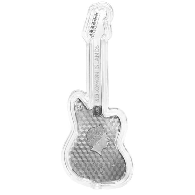 2024 Solomon Islands 1 oz Silver Fender® Jaguar Guitar Coin