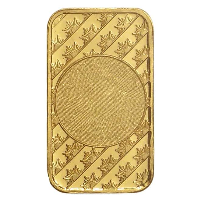 Sunshine Mint 1 Gram Gold Bar .9999 Fine (in Assay)