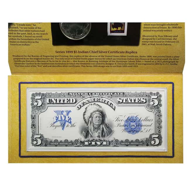 2001-D Silver American Buffalo Coin and Currency 4-Piece Set