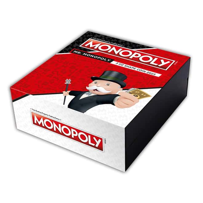 2023 Samoa 3 oz Silver Mr Monopoly Shaped Coin .999 Fine