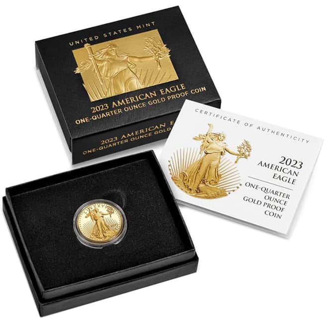 2023-W 1/4 oz $10 Proof Gold American Eagle (w/Box & COA)