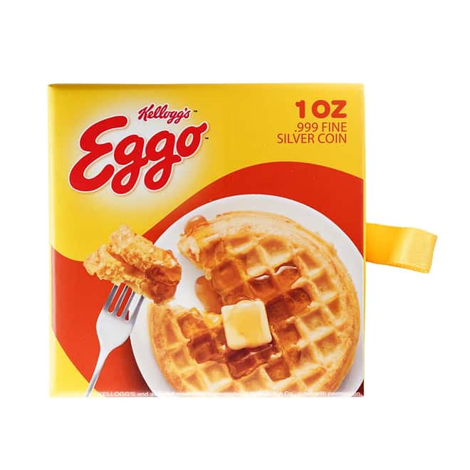 2024 Chad 1 oz Kellogg's Eggo Waffles Plate Silver Coin