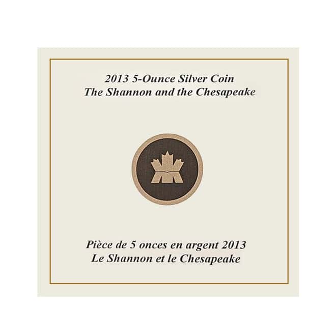 2013 Canada 5 oz Silver The Shannon and The Chesapeake Coin