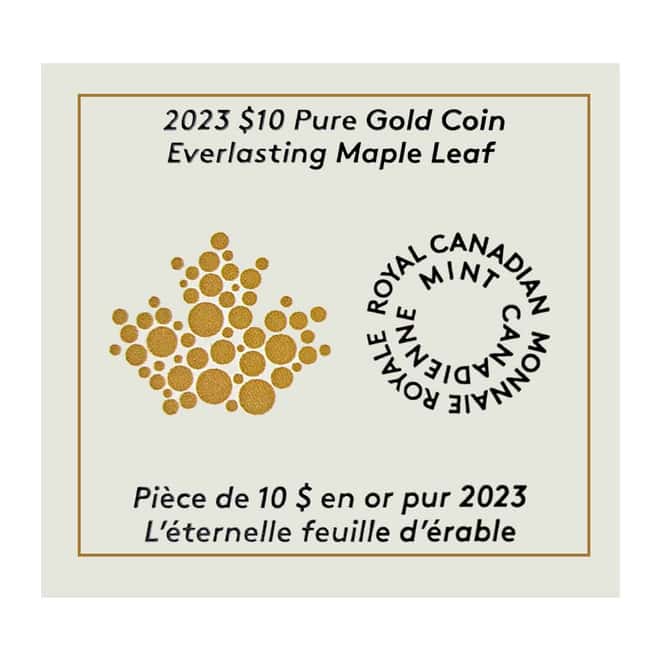 2023 Canada 1/20 oz Gold Everlasting Maple Coin .9999 Fine