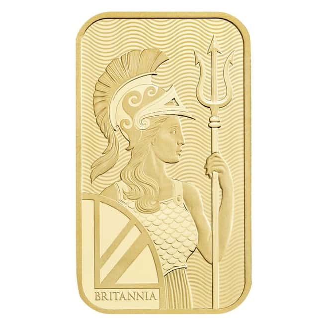 100 Gram Britannia Gold Bar .9999 Fine (in Assay)