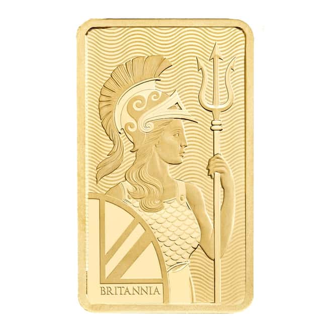10 gram Britannia Gold Bar .9999 Fine (In Assay)