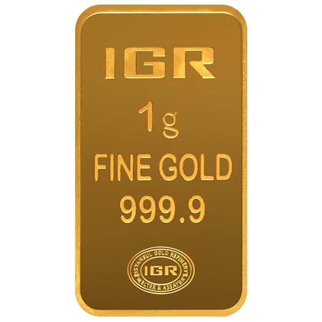 Lot of 20 - 1 gram Istanbul Gold Refinery (IGR) Bar .9999 Fine (In Assay)