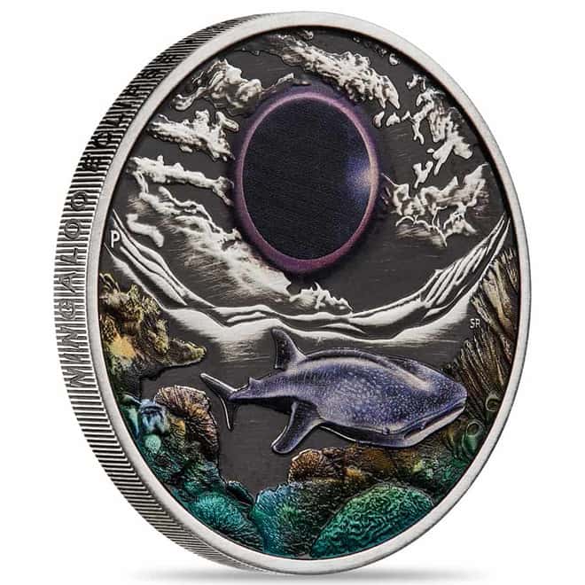 2023 2 oz Ningaloo Eclipse Colorized Silver Coin Perth Mint