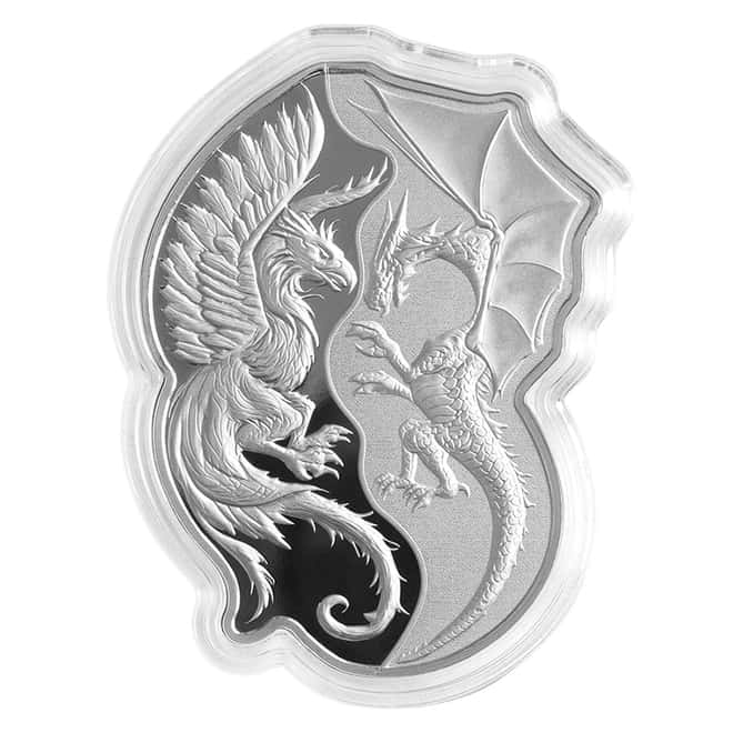 2023 SI 2 x 1 oz Silver Phoenix vs Dragon 2-Coin Set