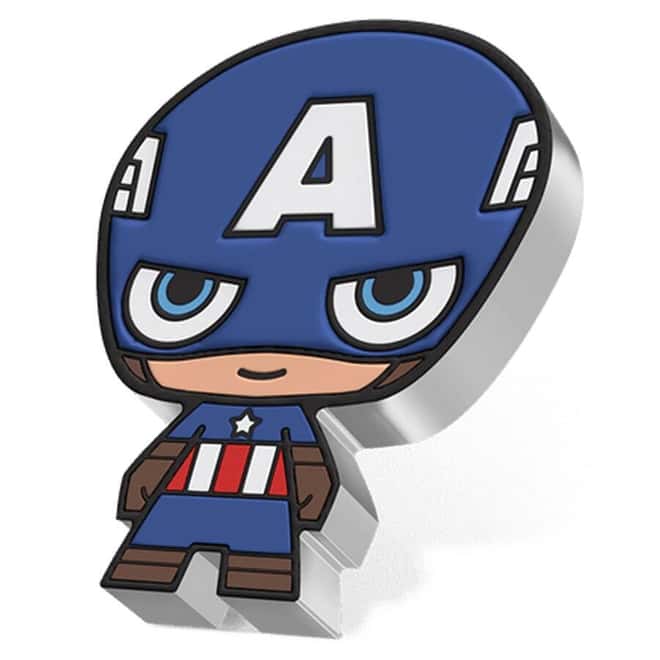 2023 Niue 1 oz Marvel Captain America Silver Chibi Coin