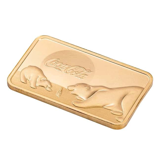 5 Gram PAMP Suisse Coca-Cola® Holiday Polar Bears Gold Bar (in Assay)
