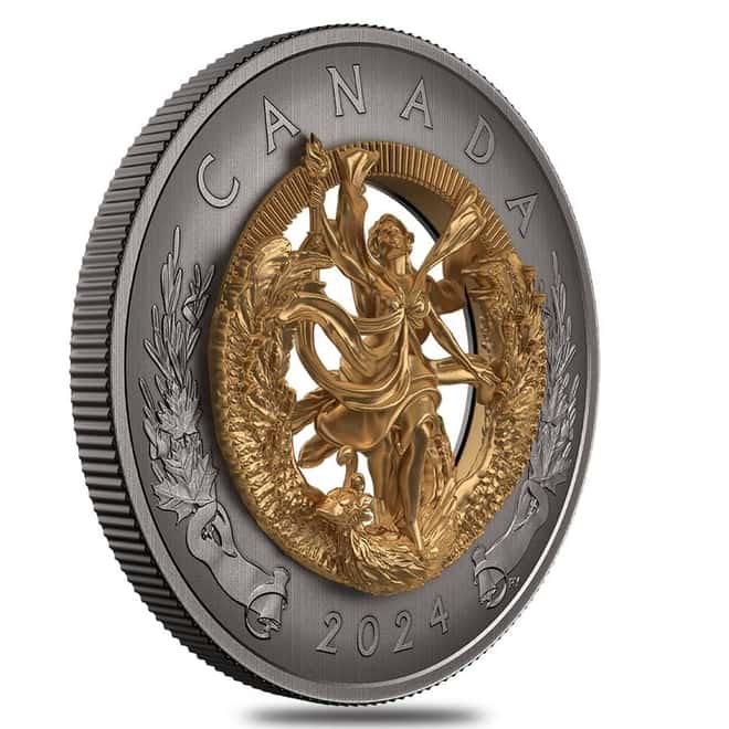 2024 Canada 4.6 oz Allegory of Freedom 3D Silver Coin