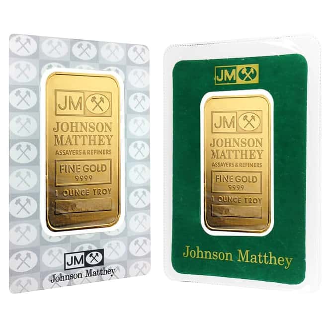 Vintage - 1 oz Johnson Matthey Gold Bar .9999 Fine (In Assay)