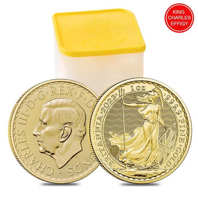 2023 Great Britain 1 oz Gold Britannia King Charles III Coin .9999 Fine BU