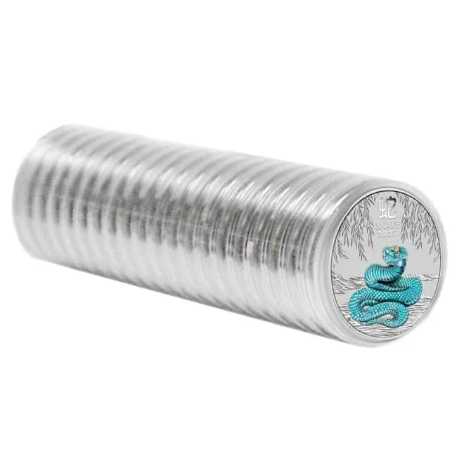 2025 1 oz Colorized Silver Lunar Snake BU Perth Mint