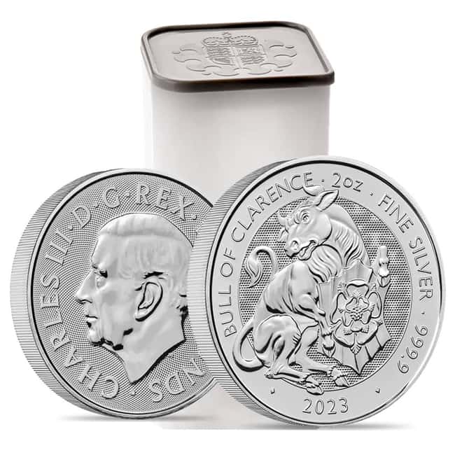 2023 GB 2 oz Silver The Tudor Beasts Bull of Clarence Coin BU