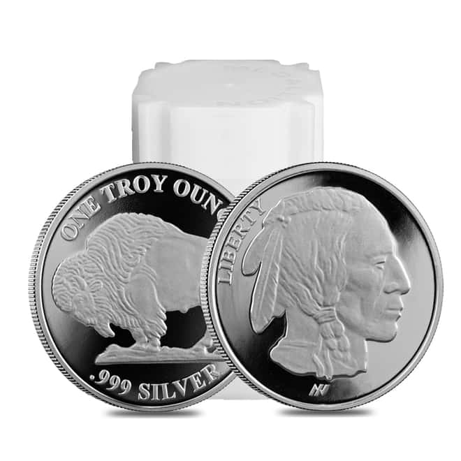 Lot of 500 - 1 oz Asahi Buffalo Design Proof Silver Round .999 Fine (25 Tubes of 20)