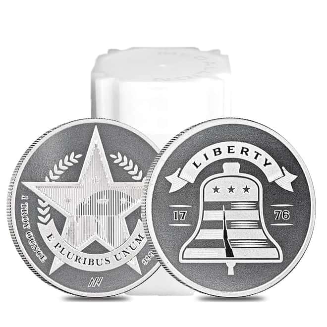 Roll of 20 - 1 oz Asahi Liberty Bell Silver Round .999 Fine