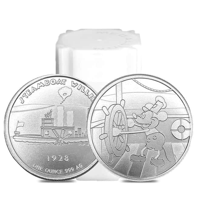 1 oz Steamboat Willie Captain Silver Round .999 Fine