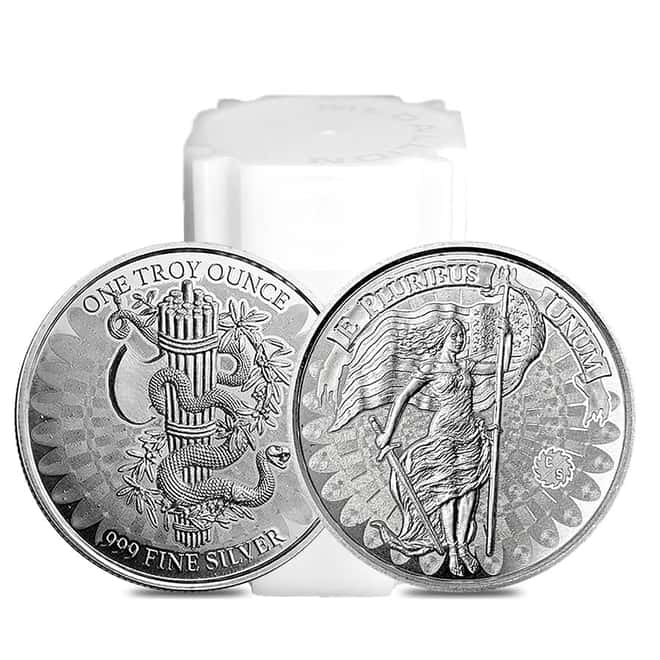 Tube of 20 - 1 oz Unity Silver Round .999 Fine