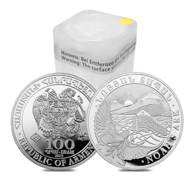2023 Armenia 1/4 oz Noah's Ark Silver Coin 100 Dram .999 Fine BU