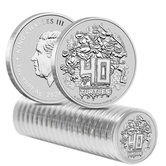 Lot of 20 - 2024 1 oz Tuvalu Teenage Mutant Ninja Turtles™ 40th Ann. Silver Coin BU
