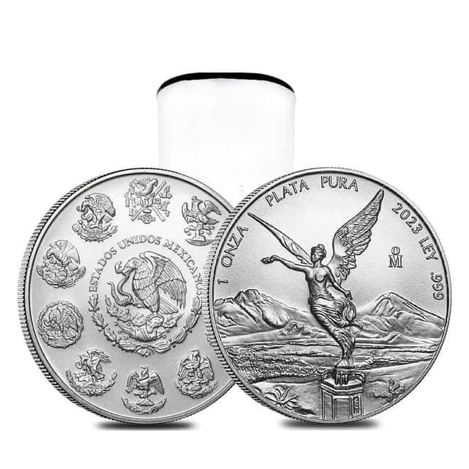 Roll of 25 - 2023 1 oz Mexican Silver Libertad Coin BU