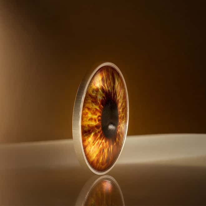 2023 Palau 1 oz Proof Silver ColorEYEzed Hazel Brown Coin