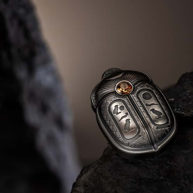 2023 Palau 1 oz Silver Scarab Cheops Antiqued Coin .9999 Fine
