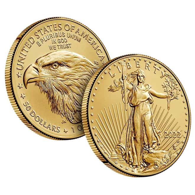 2022-W 1 oz $50 Burnished Gold American Eagle (w/Box & COA)