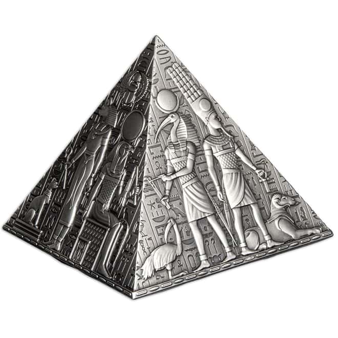 2023 Djibouti 1 kilo Silver Ancient Pyramid 3D Shaped Coin
