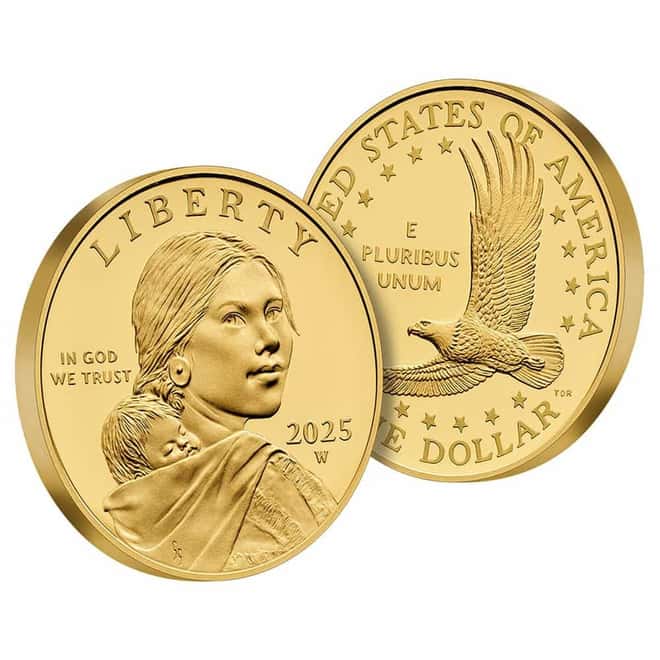 2025-W 1/2 oz Sacagawea Dollar Proof Gold Coin 25th Ann (w/Box & COA)