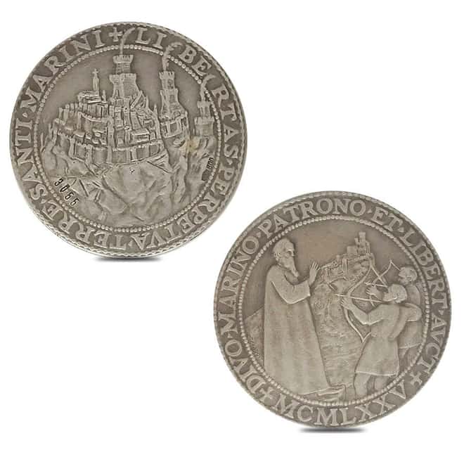 1975 San Marino Gold/Silver Antiqued State Seals 4-Medal Set