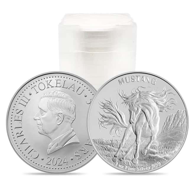 2024 Tokelau 1 oz Mustang Silver Coin .999 Fine