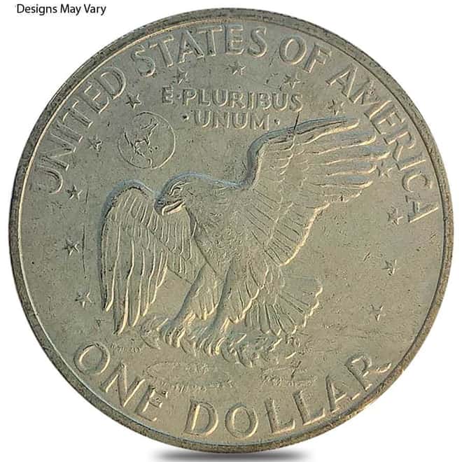 1971-1976 Eisenhower Dollar 40% Silver Avg Circ (Random Year)