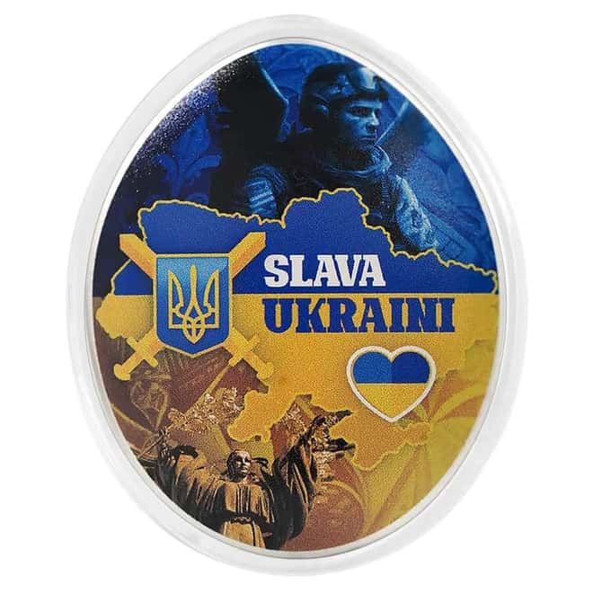 2024 Chad 1 oz Silver Slava Ukraini Pysanky Coin .999 Fine