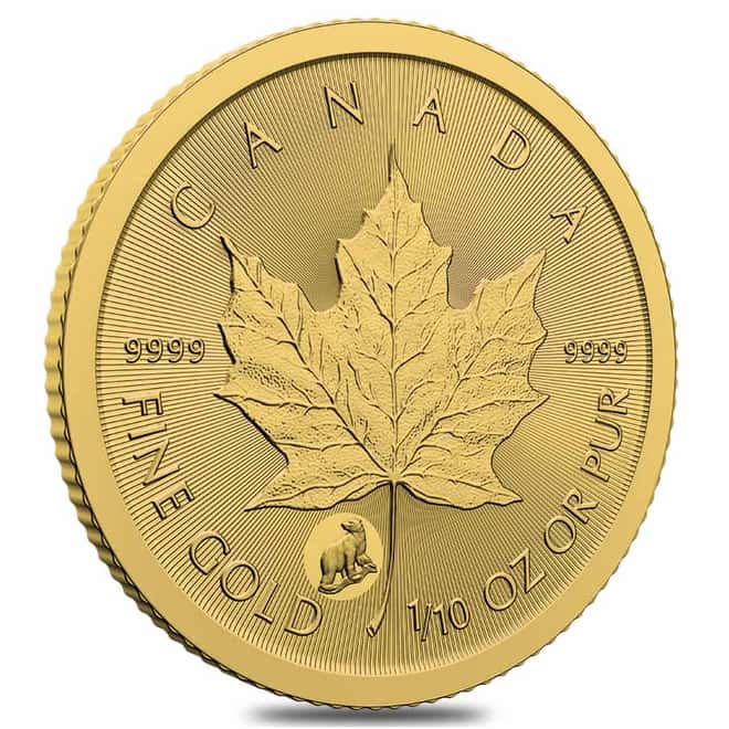 2024 Canada 1/10 oz Treasured Gold Maple Leaf Polar Bear Privy Coin First Strikes