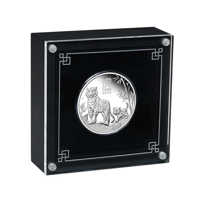 2022 1 oz Proof Silver Lunar Year of The Tiger Australian Perth Mint (w/Box & COA)